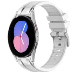 20mm Quick Release Silver Buckle Royal Silicone Watch Band