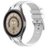 20mm Quick Release Silver Buckle Royal Silicone Watch Band
