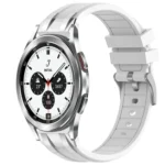 20mm Quick Release Silver Buckle Royal Silicone Watch Band