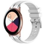 20mm Quick Release Silver Buckle Royal Silicone Watch Band