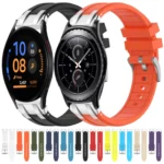 20mm Quick Release Silver Buckle Royal Silicone Watch Band - Image 2