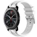 22mm Quick Release Silver Buckle Royal Silicone Watch Band