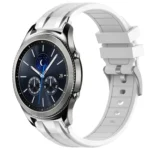 22mm Quick Release Silver Buckle Royal Silicone Watch Band