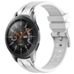 22mm Quick Release Silver Buckle Royal Silicone Watch Band