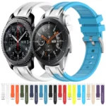 22mm Quick Release Silver Buckle Royal Silicone Watch Band - Image 2
