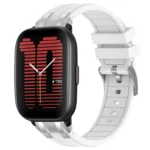 20mm Quick Release Silver Buckle Royal Silicone Watch Band