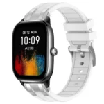 20mm Quick Release Silver Buckle Royal Silicone Watch Band