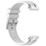 20mm Quick Release Silver Buckle Royal Silicone Watch Band - Image 10