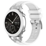 20mm Quick Release Silver Buckle Royal Silicone Watch Band