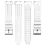 20mm Quick Release Silver Buckle Royal Silicone Watch Band - Image 11