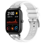 20mm Quick Release Silver Buckle Royal Silicone Watch Band