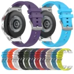 20mm Quick Release Silver Buckle Royal Silicone Watch Band - Image 3