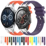 20mm Quick Release Silver Buckle Royal Silicone Watch Band - Image 2