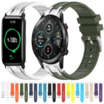 20mm Quick Release Silver Buckle Royal Silicone Watch Band - Image 2