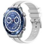 22mm Quick Release Silver Buckle Royal Silicone Watch Band