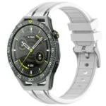 22mm Quick Release Silver Buckle Royal Silicone Watch Band