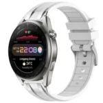 22mm Quick Release Silver Buckle Royal Silicone Watch Band