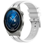 22mm Quick Release Silver Buckle Royal Silicone Watch Band
