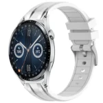 22mm Quick Release Silver Buckle Royal Silicone Watch Band