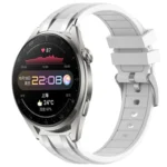 22mm Quick Release Silver Buckle Royal Silicone Watch Band