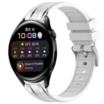 22mm Quick Release Silver Buckle Royal Silicone Watch Band