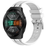 22mm Quick Release Silver Buckle Royal Silicone Watch Band