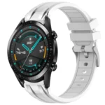 22mm Quick Release Silver Buckle Royal Silicone Watch Band