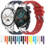 22mm Quick Release Silver Buckle Royal Silicone Watch Band - Image 2