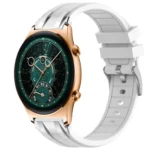 22mm Quick Release Silver Buckle Royal Silicone Watch Band