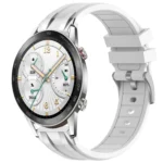 22mm Quick Release Silver Buckle Royal Silicone Watch Band