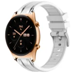 22mm Quick Release Silver Buckle Royal Silicone Watch Band