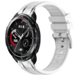 22mm Quick Release Silver Buckle Royal Silicone Watch Band