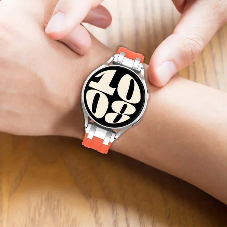 SYA0026656_B4.webp 22mm Quick Release Silver Buckle Royal Silicone Watch Band - Image 5