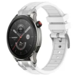 22mm Quick Release Silver Buckle Royal Silicone Watch Band