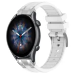 22mm Quick Release Silver Buckle Royal Silicone Watch Band