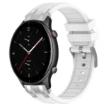 22mm Quick Release Silver Buckle Royal Silicone Watch Band