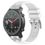 22mm Quick Release Silver Buckle Royal Silicone Watch Band