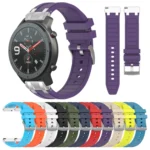 22mm Quick Release Silver Buckle Royal Silicone Watch Band - Image 2