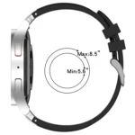 22mm Quick Release Silver Buckle Royal Silicone Watch Band - Image 4