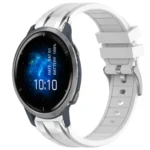 22mm Quick Release Silver Buckle Royal Silicone Watch Band