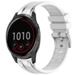 22mm Quick Release Silver Buckle Royal Silicone Watch Band