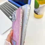 Plating Glitter Texture Fold Holder TPU Phone Case with Lens Film, For iPhone 13 - Image 6