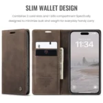 CaseMe 013 Multifunctional Horizontal Flip Leather Phone Case, For iPhone 16 Pro Max, For iPhone 16 Pro, For iPhone 16 Plus, For iPhone 16 - Image 2