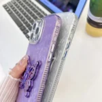 Plating Glitter Lens Film Texture Butterfly Holder Wristband Phone Case, For iPhone 13 Pro - Image 5