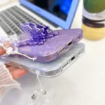 Plating Glitter Lens Film Texture Butterfly Holder Wristband Phone Case, For iPhone 13 Pro - Image 6