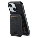 Suteni H18 Cross Grain MagSafe Wallet Leather Phone Case, For iPhone 15 Plus, For iPhone 15, For iPhone 14 Plus, For iPhone 14, For iPhone 14 Pro, For iPhone 14 Pro Max