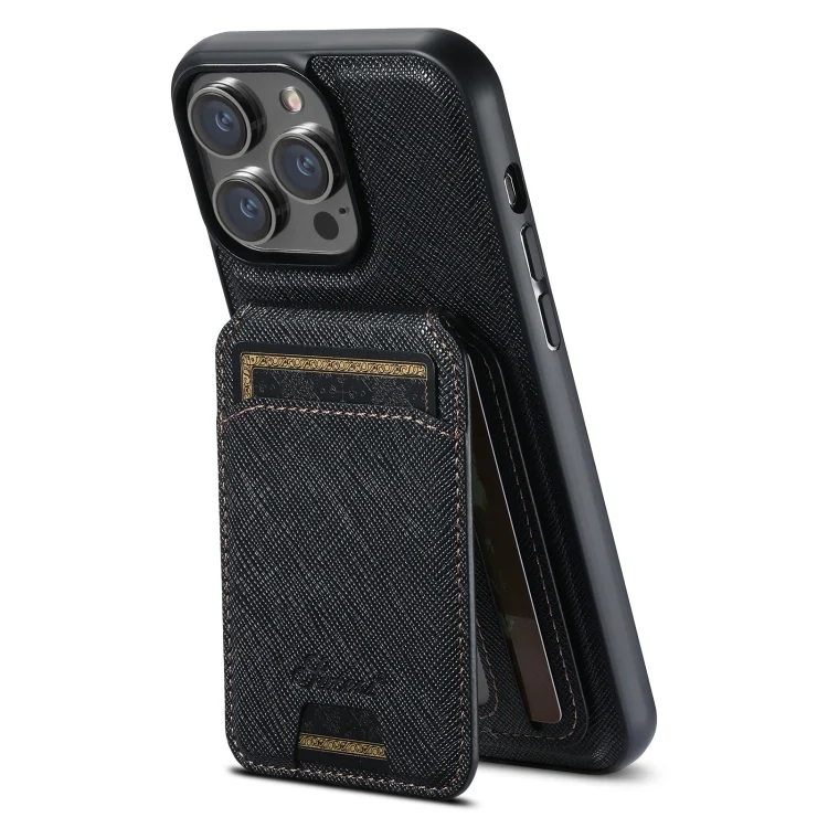 SYA002670613A.webp Suteni H18 Cross Grain MagSafe Wallet Leather Phone Case, For iPhone 13 Pro Max, For iPhone 13 Pro, For iPhone 13, For iPhone 12, For iPhone 12 Pro Max, For iPhone 12 Pro - Image 1