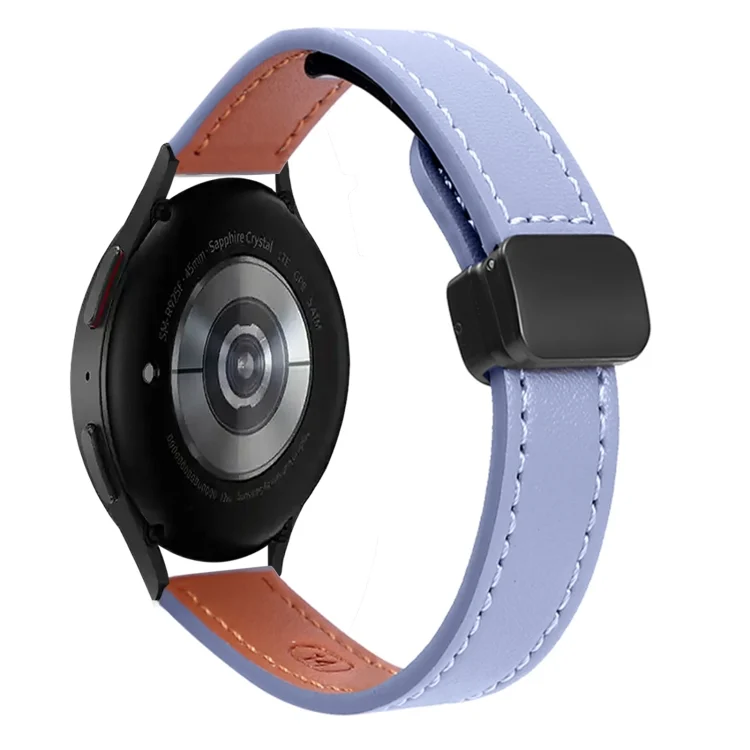 Slim Magnetic Buckle 20mm Microfiber Leather Watch Band