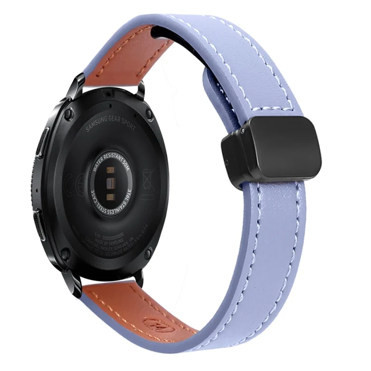 Slim Magnetic Buckle 20mm Microfiber Leather Watch Band