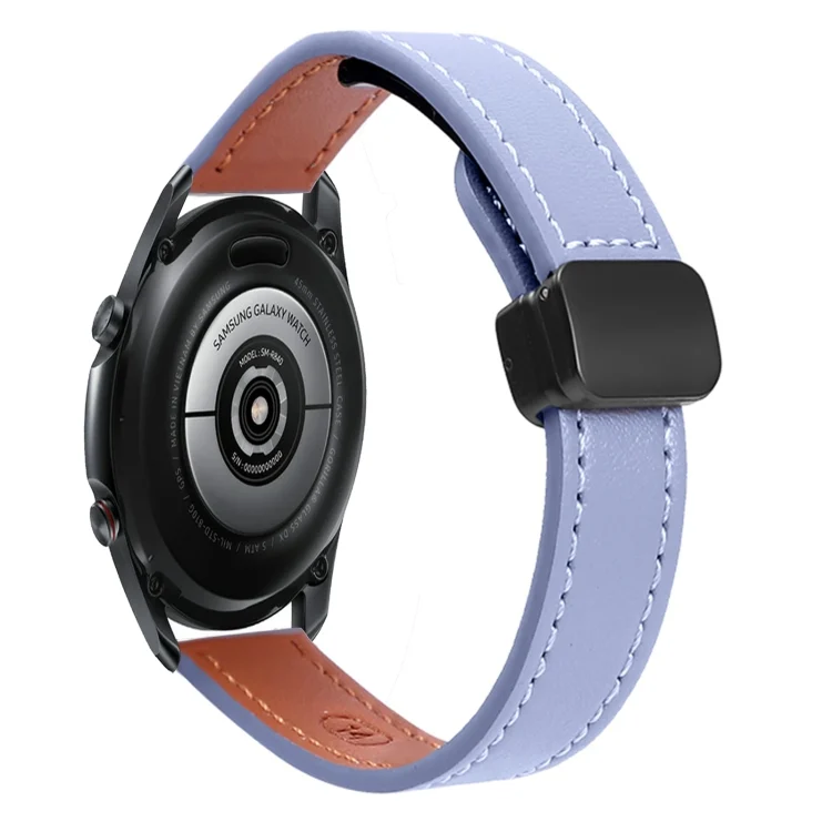 Slim Magnetic Buckle 20mm Microfiber Leather Watch Band